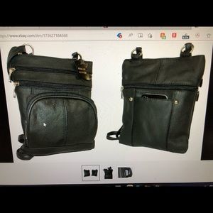 NWT Womens & Girls Genuine Leather Messenger Crossbody Bag/Purse